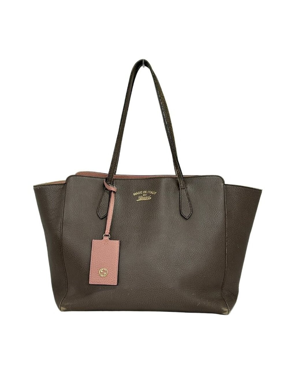 Gucci Tote Swing Large Dark Brown Leather